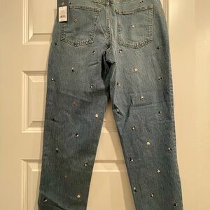 Embroidered floral jeans